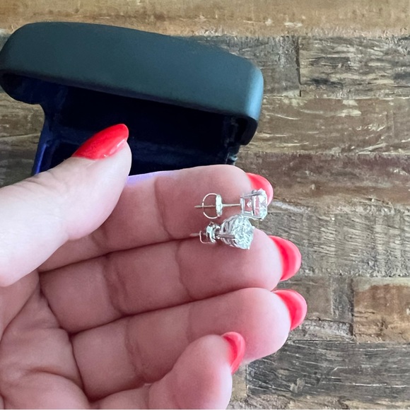 2.03 Ct D-E Color Lab Grown Diamond Studs - Picture 6 of 11